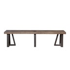 HomeRoots 75 Natural and Black Distressed Solid Wood Dining Bench - 75