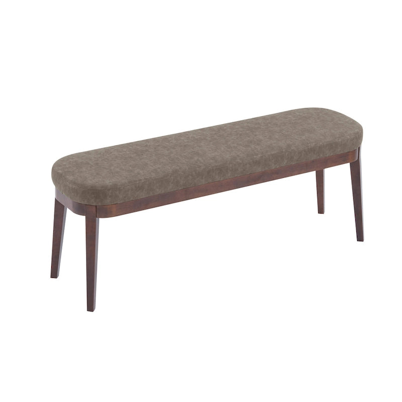 Forma Mid-Century Modern Faux Leather Bench with Wood Legs by Christopher Knight Home