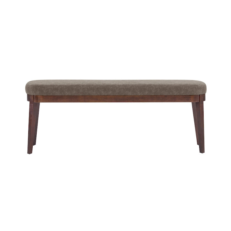Forma Mid-Century Modern Faux Leather Bench with Wood Legs by Christopher Knight Home
