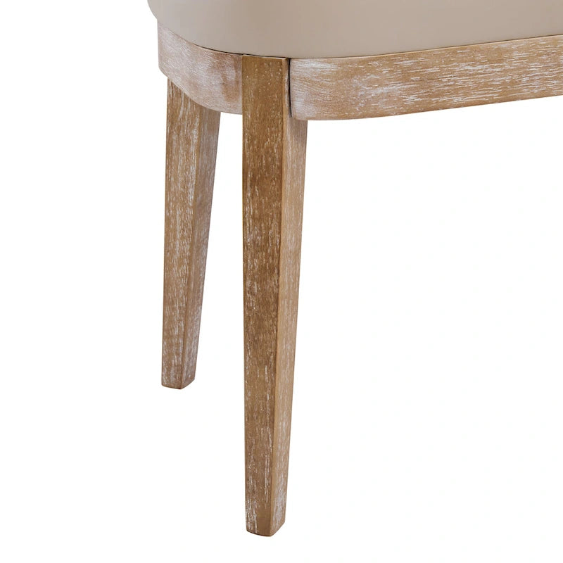 Forma Mid-Century Modern Faux Leather Bench with Wood Legs by Christopher Knight Home