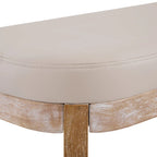 Forma Mid-Century Modern Faux Leather Bench with Wood Legs by Christopher Knight Home