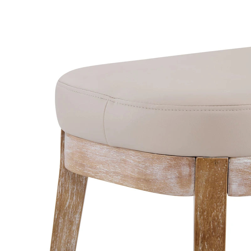 Forma Mid-Century Modern Faux Leather Bench with Wood Legs by Christopher Knight Home