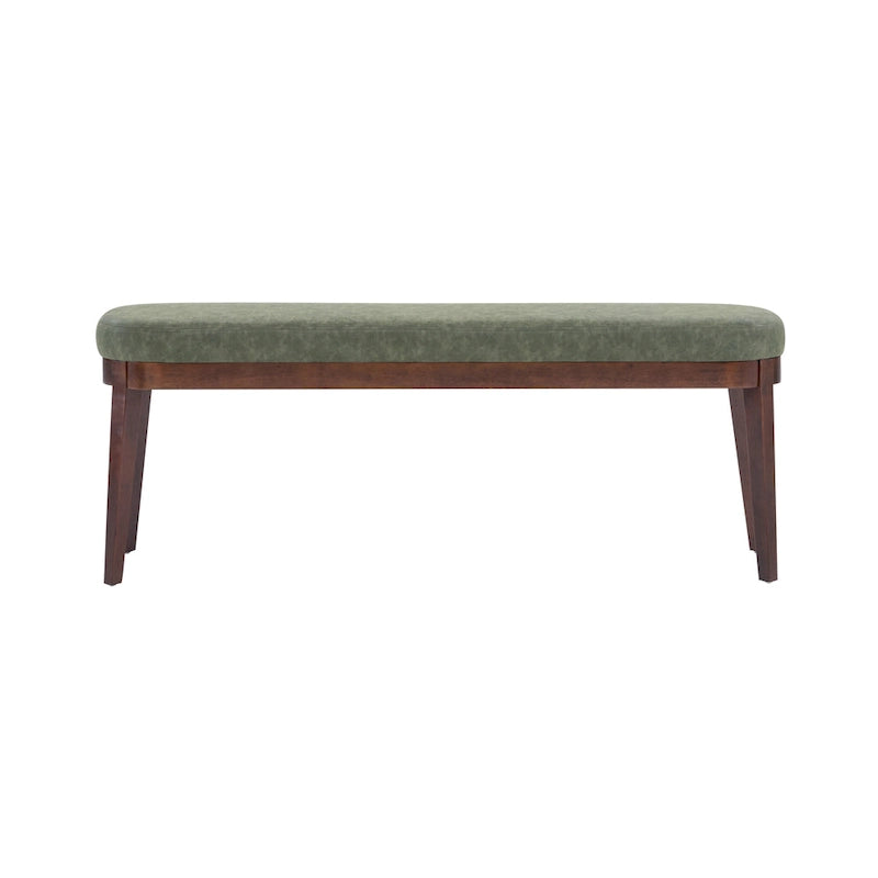 Forma Mid-Century Modern Faux Leather Bench with Wood Legs by Christopher Knight Home