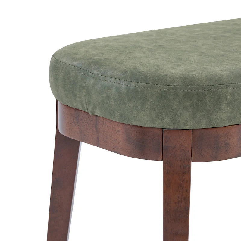 Forma Mid-Century Modern Faux Leather Bench with Wood Legs by Christopher Knight Home