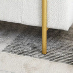 GDFStudio - Harper Linen Upholstered Storage Bench with Cylindrical Arms and Gold Metal Legs