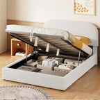 Full Size Upholstered Platform Bed with Hydraulic Storage System