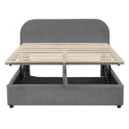 Full Size Upholstered Platform Bed with Hydraulic Storage System