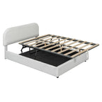 Full Size Upholstered Platform Bed with Hydraulic Storage System