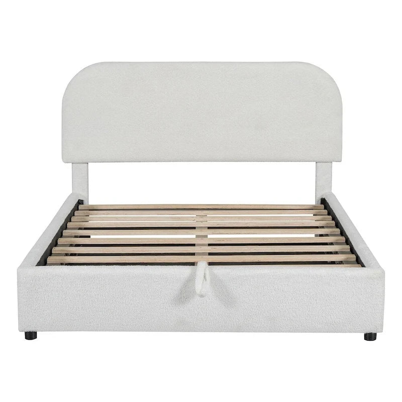 Full Size Upholstered Platform Bed with Hydraulic Storage System
