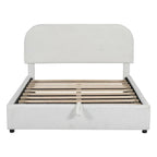 Full Size Upholstered Platform Bed with Hydraulic Storage System