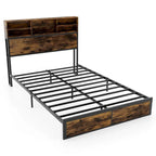 Costway Twin/Full/Queen/King Bed Frame with Charging Station Storage