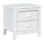 Roomfitters 2-Drawer Nightstand for Bedroom, Mid-Century Retro Bedside Table with Classic Design