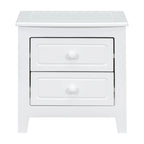 Roomfitters 2-Drawer Nightstand for Bedroom, Mid-Century Retro Bedside Table with Classic Design