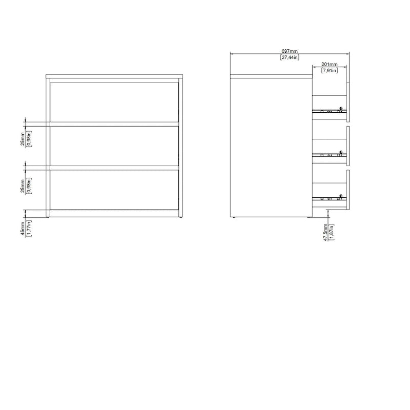 Porch & Den Next 31-inch Wide 3-Drawer Chest
