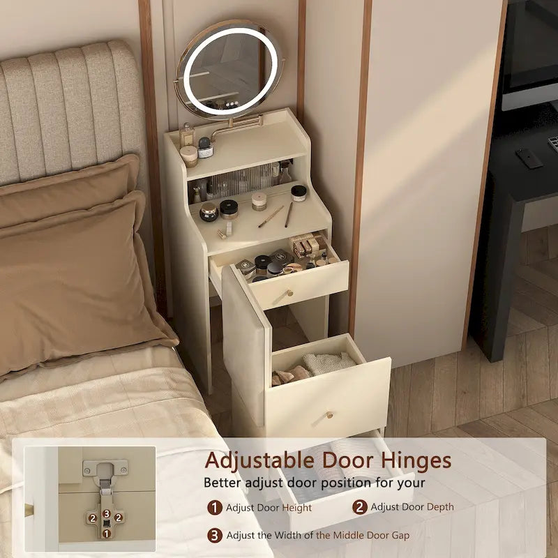 3 in 1 Vanity Desk With mirror and light