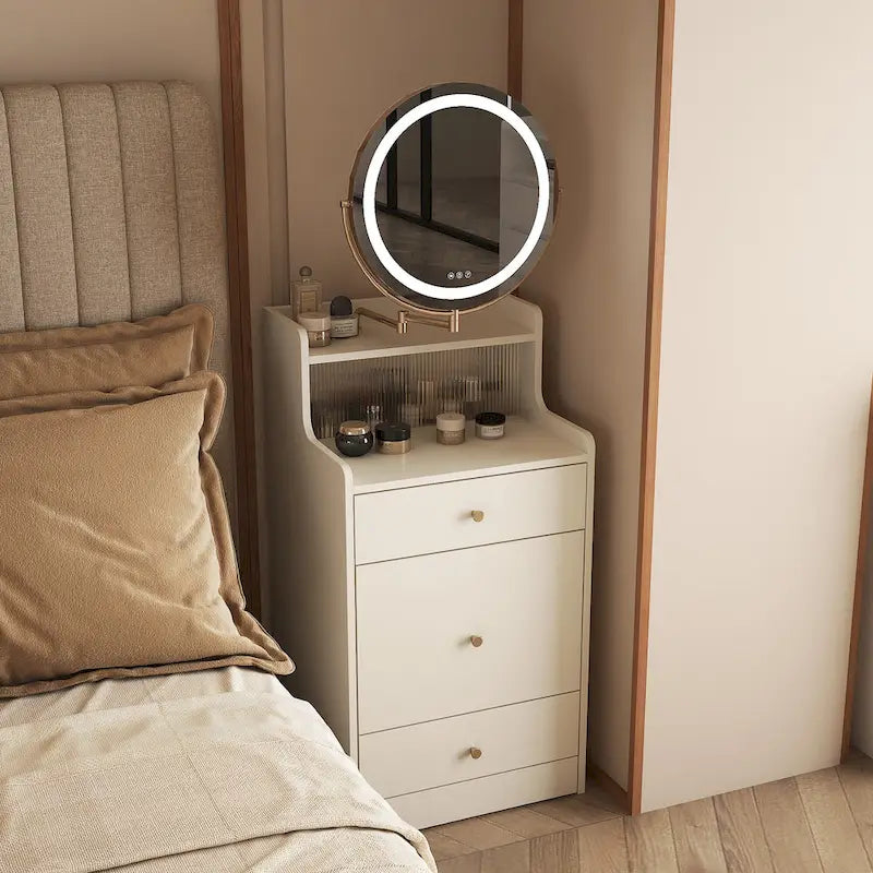 3 in 1 Vanity Desk With mirror and light