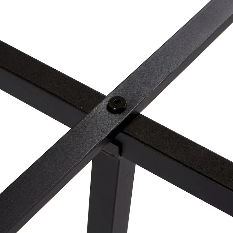 King Size Modern Metal Platform Bed with Wooden Headboard and LED Lights for Bedroom