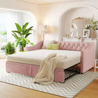 Modern Twin Size Daybed with Pop Up Trundle