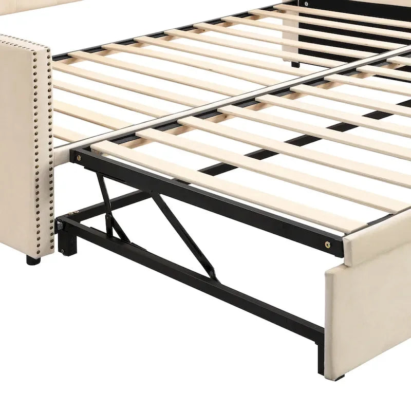 Modern Twin Size Daybed with Pop Up Trundle