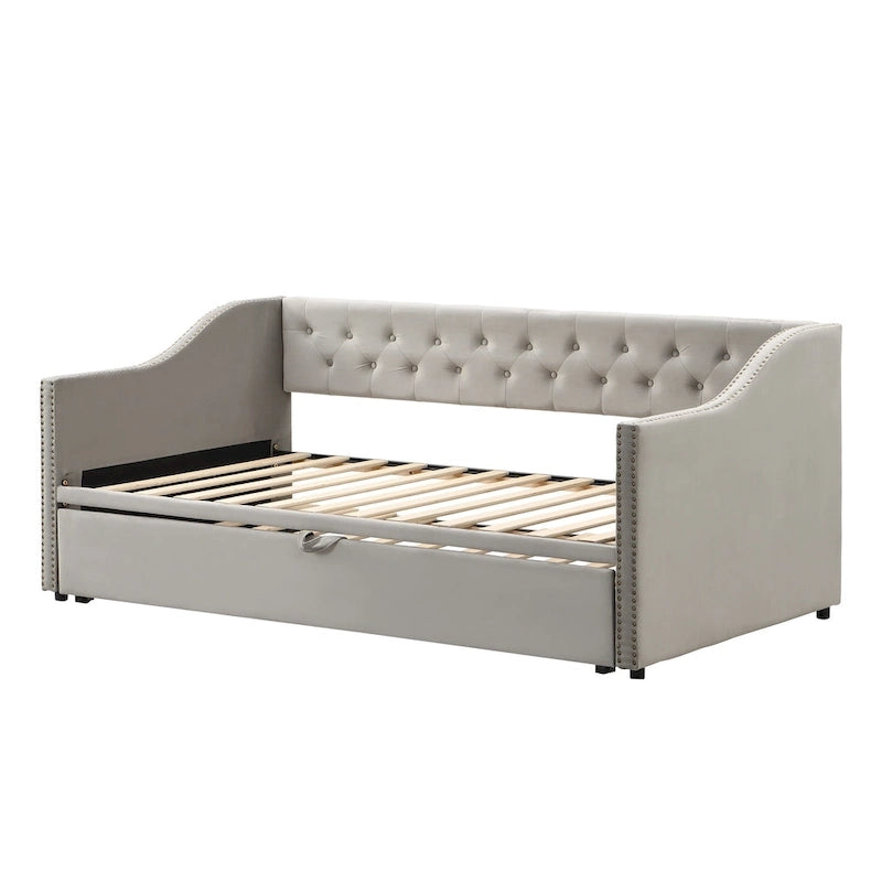 Modern Twin Size Daybed with Pop Up Trundle