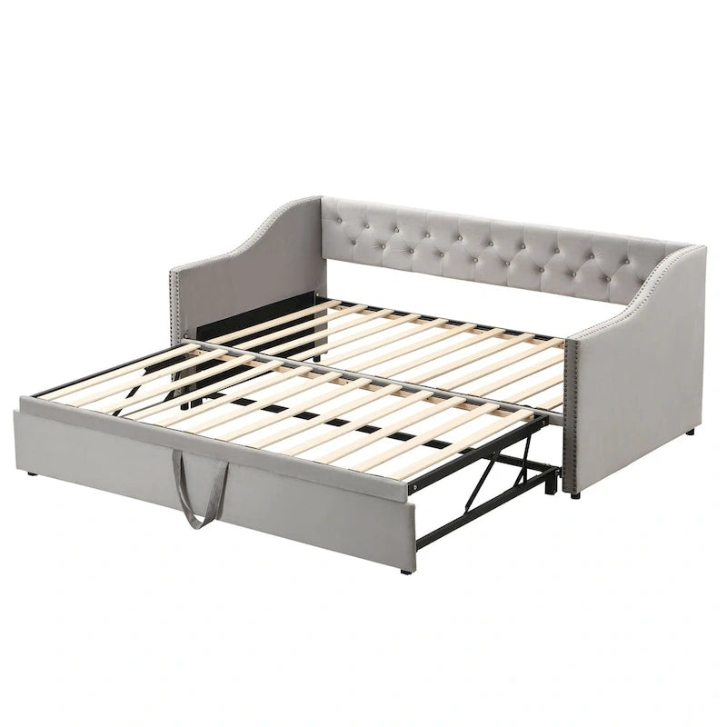 Modern Twin Size Daybed with Pop Up Trundle