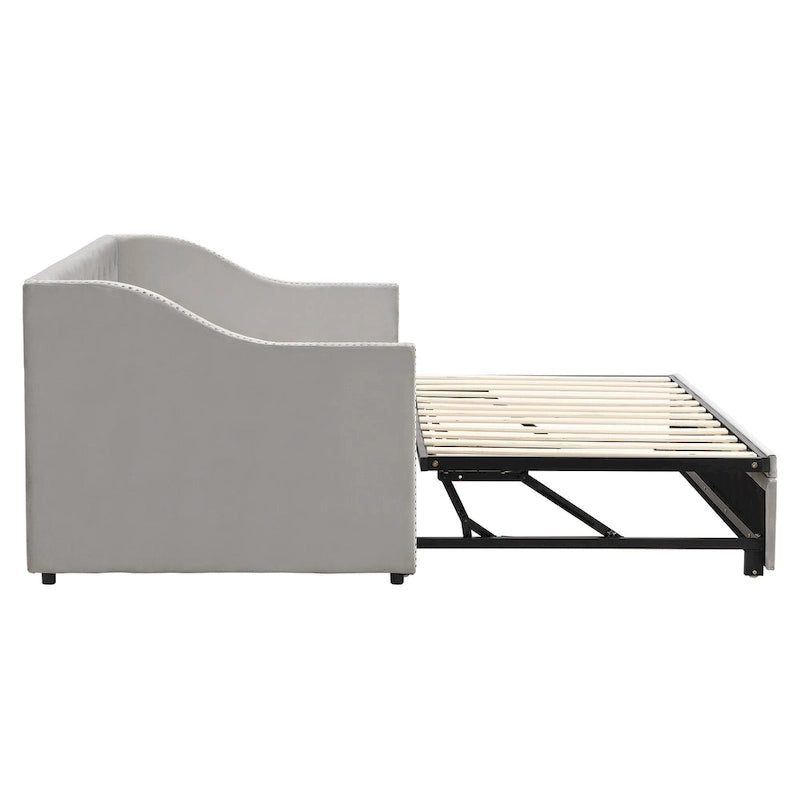Modern Twin Size Daybed with Pop Up Trundle
