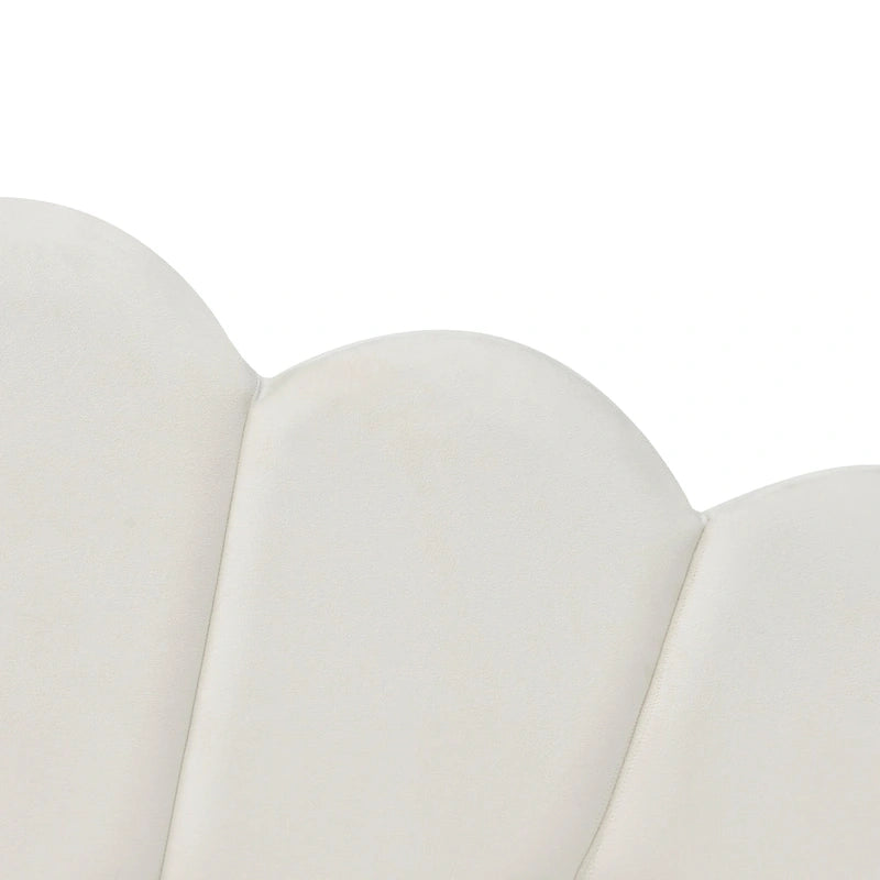 Full Size Upholstered Daybed with Shell Backrest and Trundle