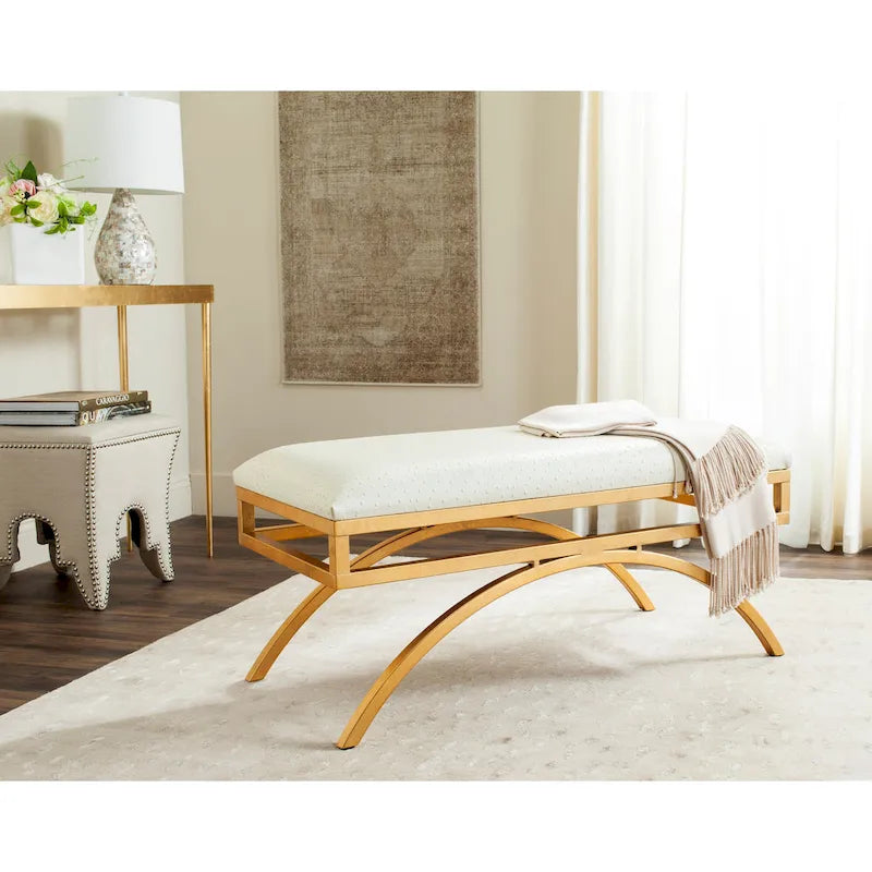 SAFAVIEH Belinda Modern Glam Arc Bench - 38 x 18 x 18.3 - 38Wx18Dx18H