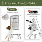 Modern Rattan 4-Drawer Dresser Chest with Metal Handles