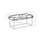 Tula Contemporary 40-inch Metal Entryway Bench by Furniture of America