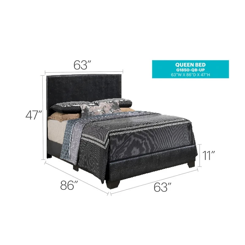 Aaron Upholstered Queen Panel Bed