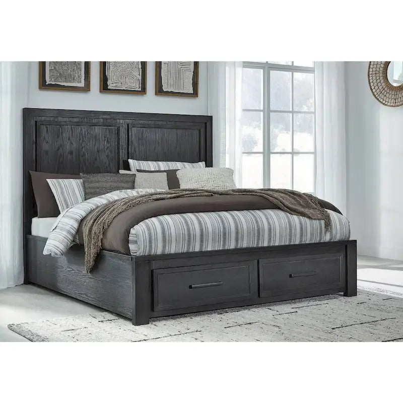 Signature Design by Ashley Foyland Black Storage Bed