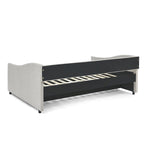 Upholstered Tufted Sofa Bed with Trundle