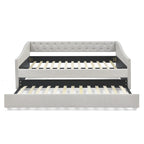Upholstered Tufted Sofa Bed with Trundle