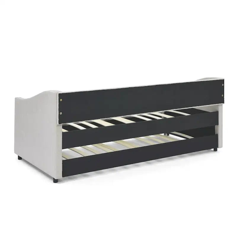 Upholstered Tufted Sofa Bed with Trundle