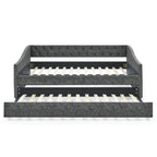 Upholstered Tufted Sofa Bed with Trundle