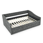 Upholstered Tufted Sofa Bed with Trundle