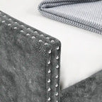 Upholstered Tufted Sofa Bed with Trundle