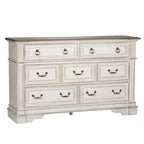 The Gray Barn Abbey Park Weathered Brown & Antique White 7 Drawer Dresser