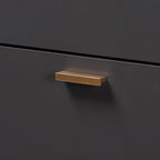 Kelson Modern Dark Grey and Gold Finished Wood 5-Drawer Chest