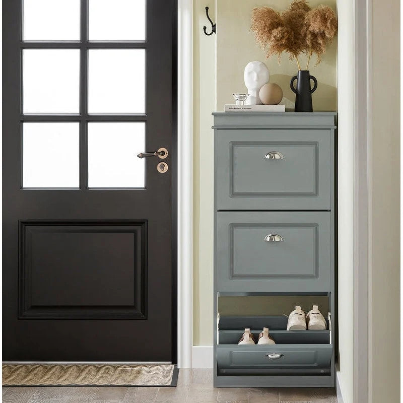 SoBuy FSR94-W, 3 Drawers Shoe Cabinet Shoe Rack Shoe Storage Organizer