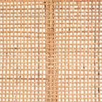 Abelia Modern Bohemian Natural Rattan and Mahogany Wood Accent Bench