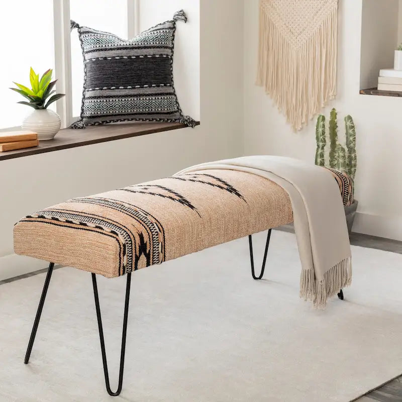 Avril Modern Southwestern Upholstered Bench