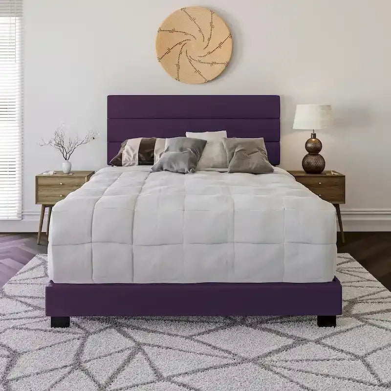 Boyd Sleep Napoli Padded Upholstered Purple Leather Bed