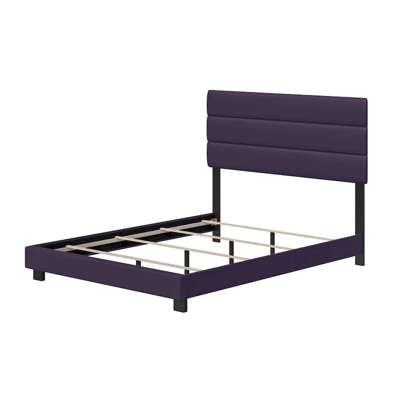 Boyd Sleep Napoli Padded Upholstered Purple Leather Bed