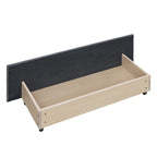 Upholstered Platform Bed with Stud Trim Headboard and Footboard