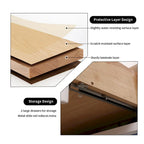 17.72 H Smart Led Nightstand with Charging Station and Drawer for Bedroom in Black/White/Cream