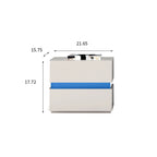 17.72 H Smart Led Nightstand with Charging Station and Drawer for Bedroom in Black/White/Cream