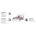 Homestyles Naples Off-White Wood Queen Bed