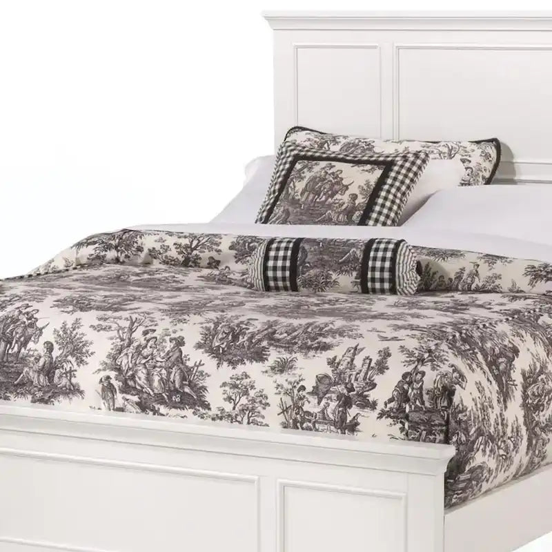 Homestyles Naples Off-White Wood Queen Bed